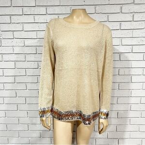 Magaschoni Women’s Sweater With Sequin Trim